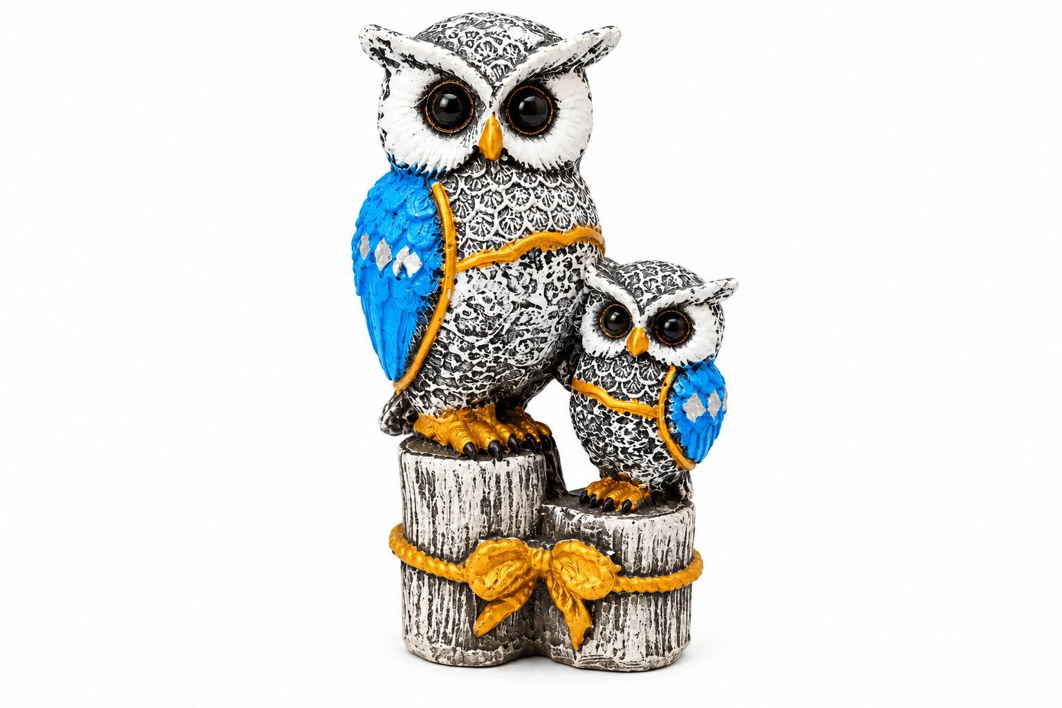 Owl Family Figurine – Decorative Owl Showpiece - Image 2