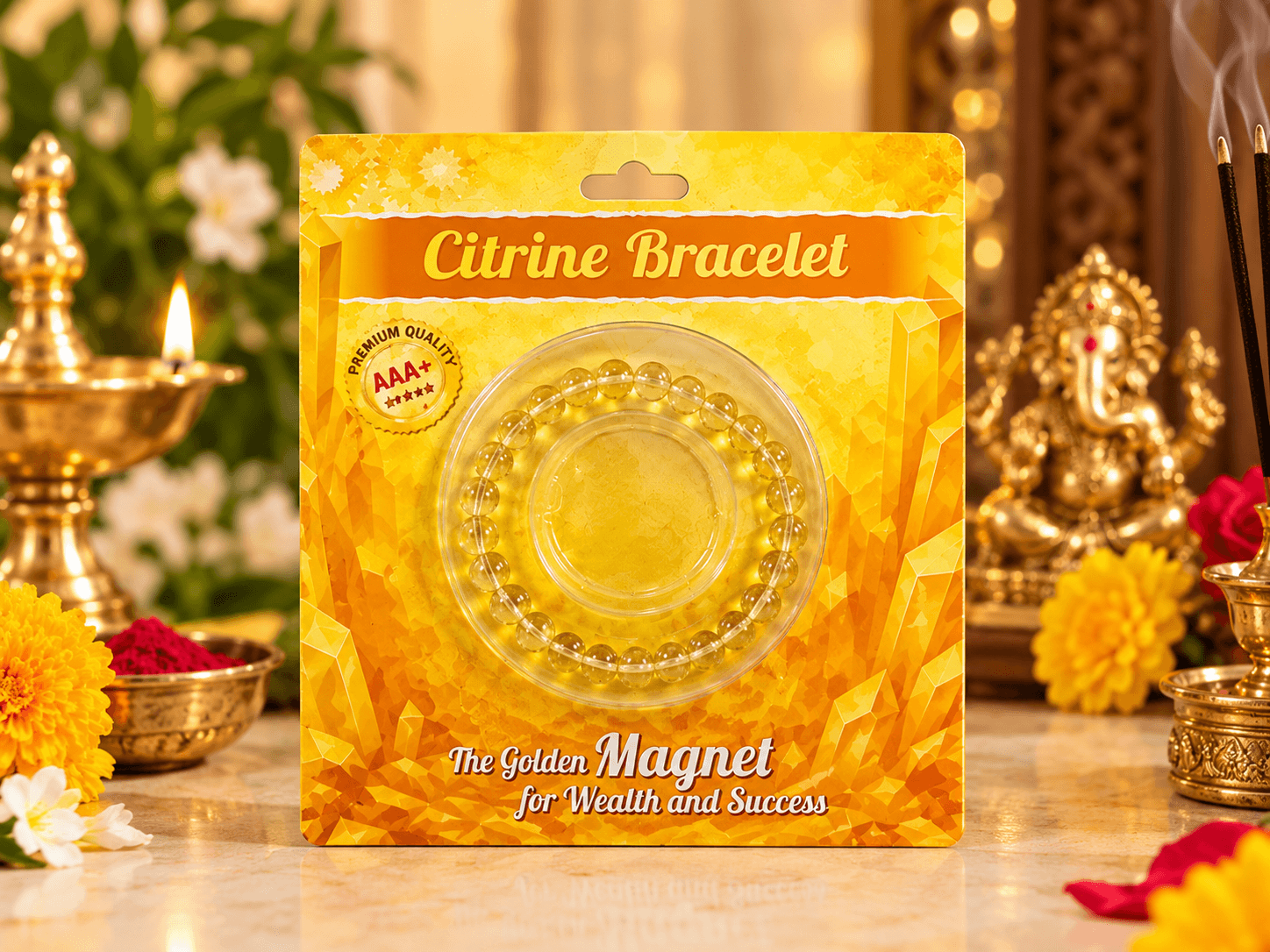 Citrine Bracelet for Wealth, Success & Positive Energy - Image 2