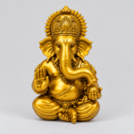 Gold Ganesha Idol – Lord Ganesh Murti for Home & Puja