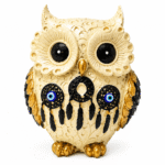 Decorative Owl Figurine with Dreamcatcher & Evil Eye